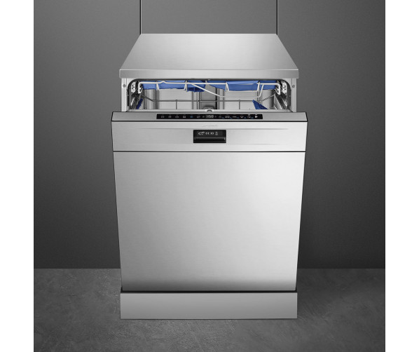 Smeg LVSP345BQX vrijstaande vaatwasser met besteklade