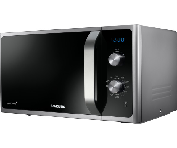 De nieuwe SAMSUNG magnetron met grill uitgevoerd in roestvrijstaal met zwart