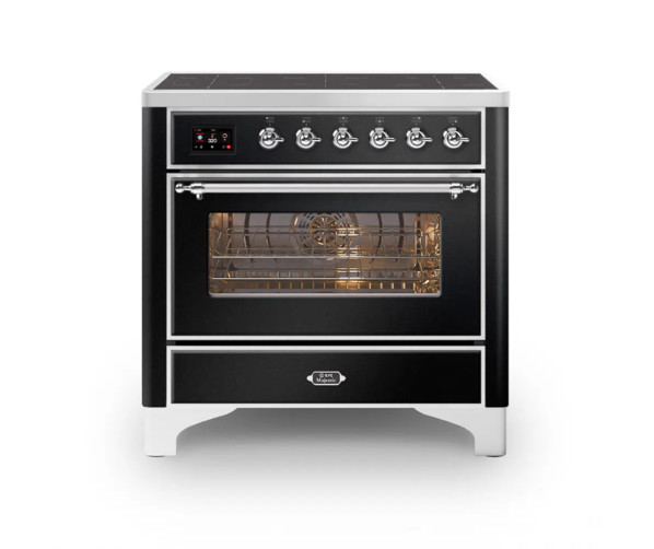Ilve MI09NE3/BK fornuis inductie zwart - 90 cm. breed