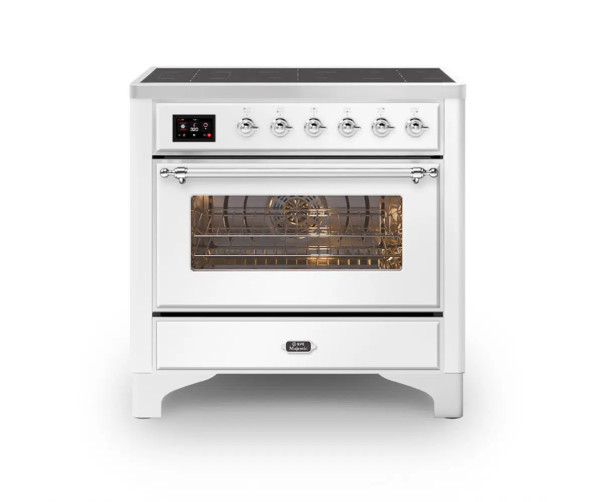 Ilve MI09NE3/WH fornuis inductie wit - 90 cm. breed
