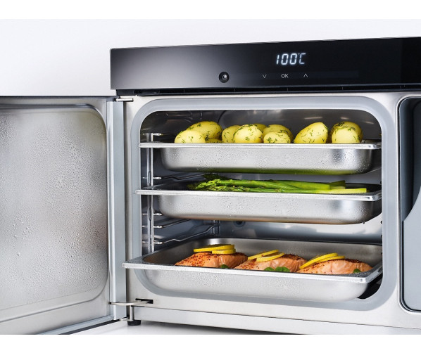 In de Miele DG 6001 kan op 3 niveaus bereidingen uitgevoerd worden.