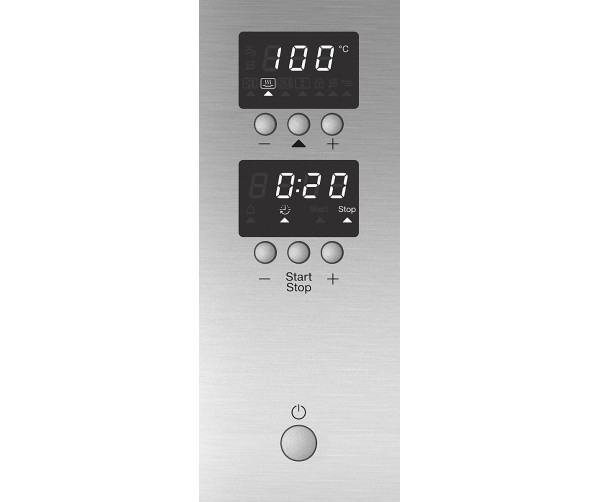 Foto van het bedieningspaneel van de Miele DGD 7635 RVS inbouw roestvrijstaal stoomoven
