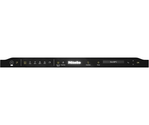 De Miele G 7595 SCVi XXL AutoDos is volledig geintegreerd met bedieningspaneel op de bovenrand