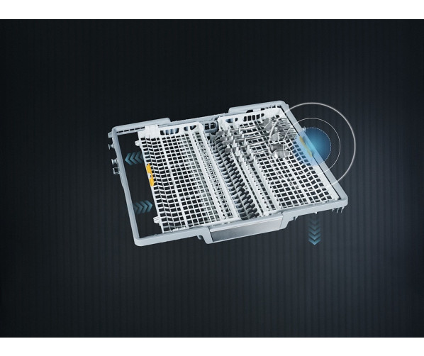 Foto van de 3D besteklade in de Miele G 7965 SCVi XXL AutoDos verhoogde inbouw vaatwasser
