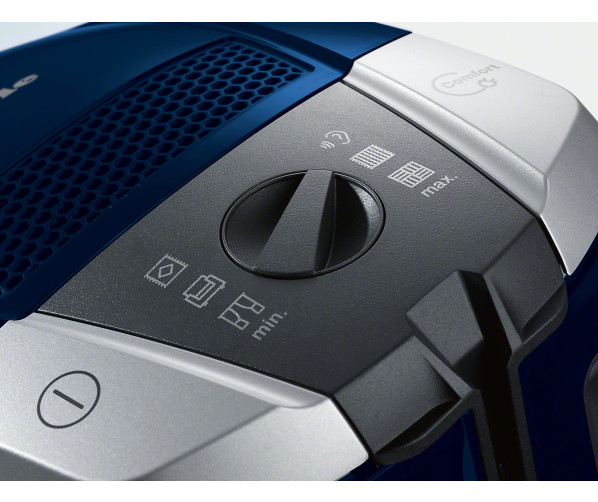 De Miele Compact C2 stofzuiger beschikt over elektronische zuigkrachtregeling m.b.v. een draaiknop met 6 standen