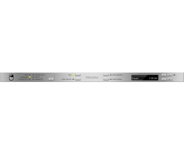 Het bedieningspaneel van de Miele G6588 SCVi XXL K2O inbouw vaatwasser