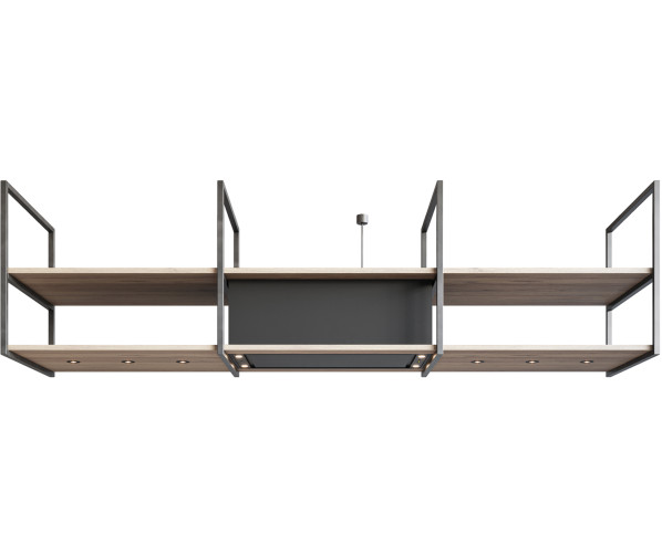 Novy 15006 eiland afzuigkap - Pureline Frame 120 cm Zwart