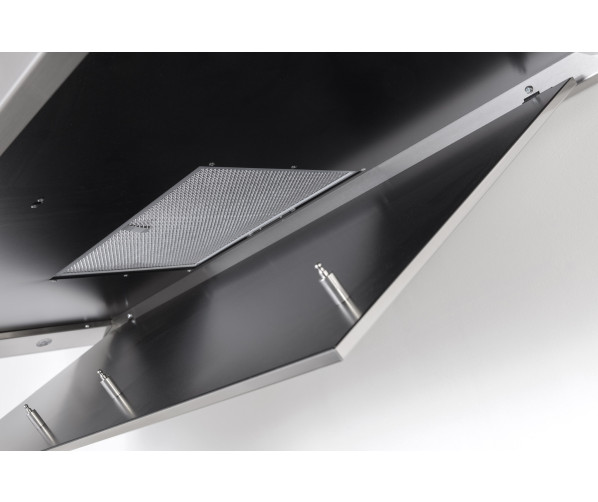 Novy 7610 wand afzuigkap - roestvrijstaal - 120 cm. breed
