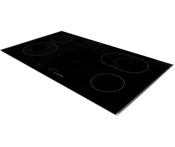 Fraai is de strakke afwerking van de Pelgrim CK3095R inbouw keramisch kookplaat