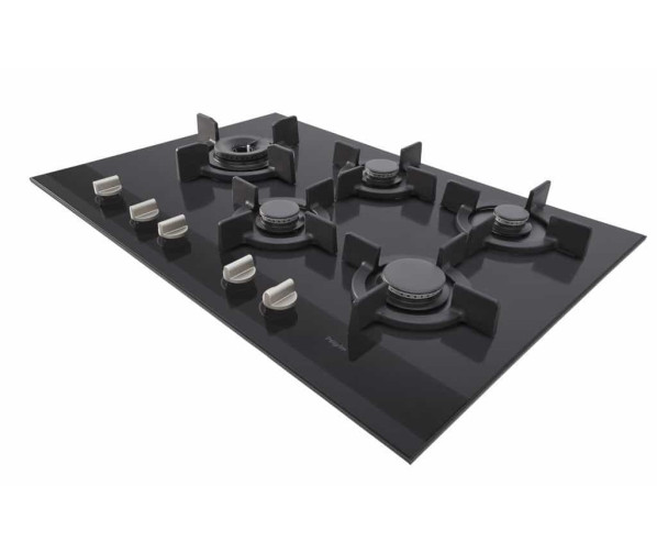 De Pelgrim GK875ONYA is een gas-op-glas kookplaat welke eenvoudig schoongemaakt kan worden