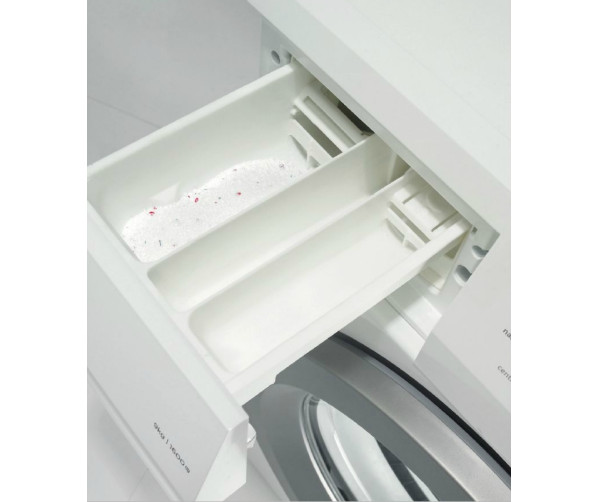 De zeepmiddellade van de pelgrim wasmachine PWM120WIT bevindt zich linksboven.