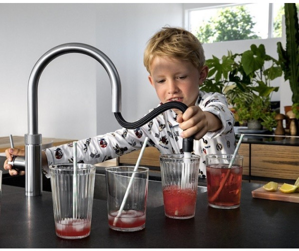 De PRO3 & CUBE Flex kraan is ideaal in combinatie met de CUBE voor koud en bruisend water