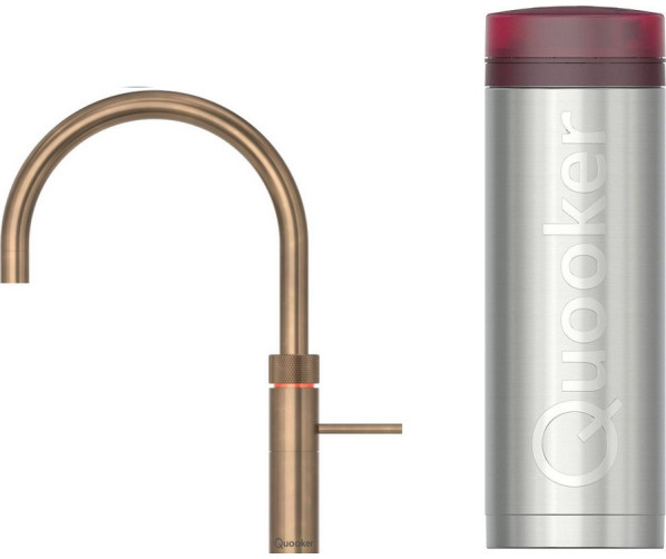 Quooker PRO3 Fusion Round MESSING PATINA - kokend water kraan
