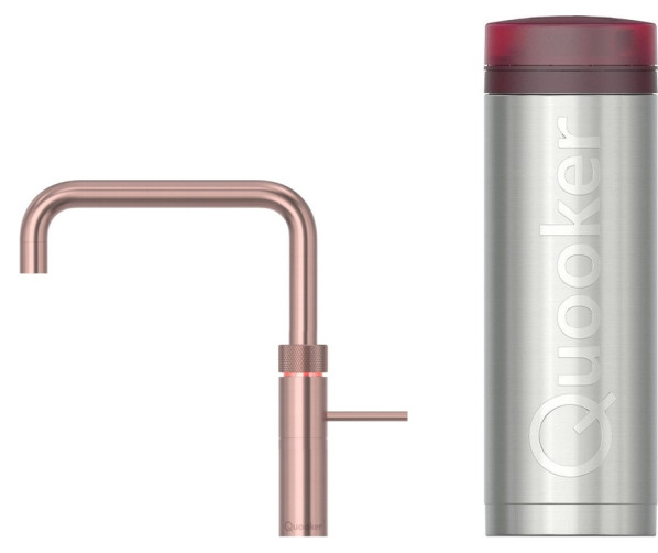 Quooker PRO3 Fusion Square ROSE KOPER - kokend water kraan