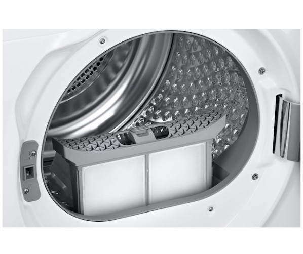 Het filter van de Samsung DV9BN8288AW bevindt zich in de binnenrand van de trommel
