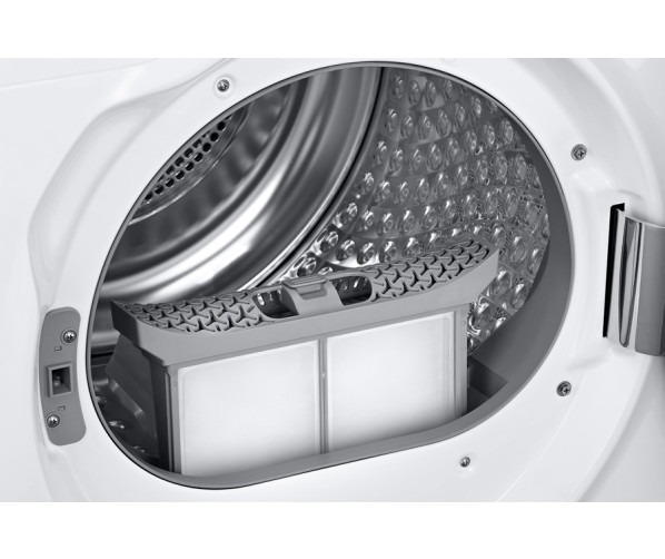 De Samsung DV9BN8289AW heeft een dubbel filter voor betere prestaties welke binnen in de rand geplaatst is