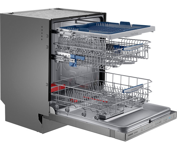 Het interieur van de Samsung DW60J9960US inbouw vaatwasser