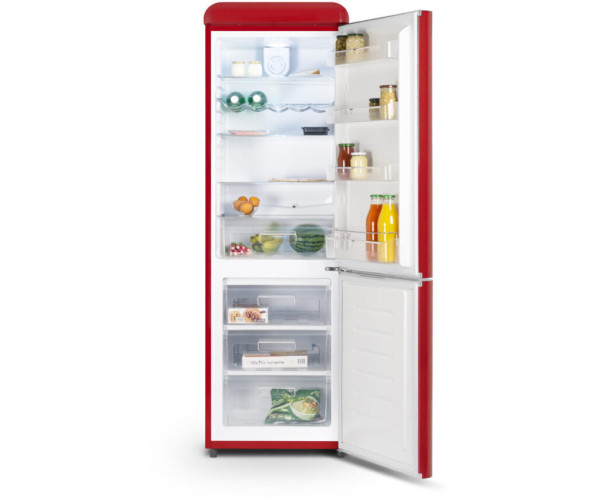 Schneider SCB300VR retro jaren 50 koelkast - rood