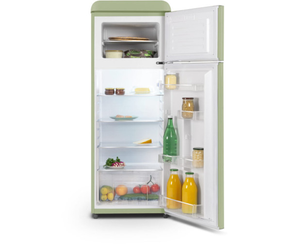 Schneider SCDD208VVA retro jaren 50 koelkast - groen