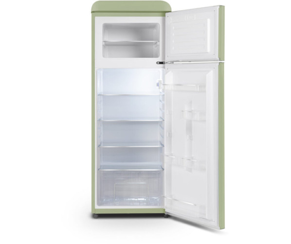 Schneider SCDD208VVA retro jaren 50 koelkast - groen