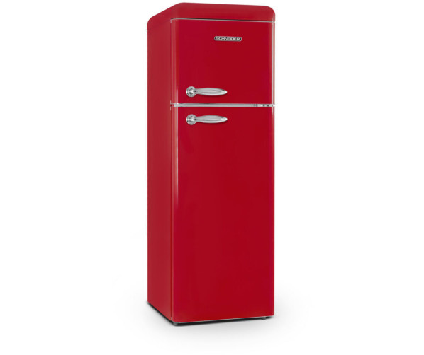 Schneider SCDD309VR retro jaren 50 koelkast - rood