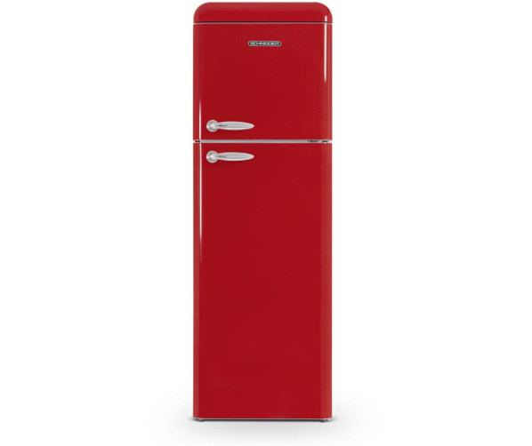 Schneider SCDD309VR retro jaren 50 koelkast - rood