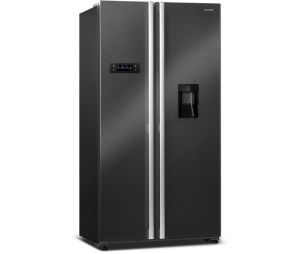 Schneider SCSBSWD436NFDAX side-by-side koelkast - blacksteel