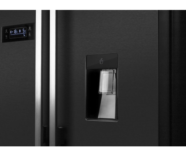 Schneider SCSBSWD436NFDAX side-by-side koelkast - blacksteel