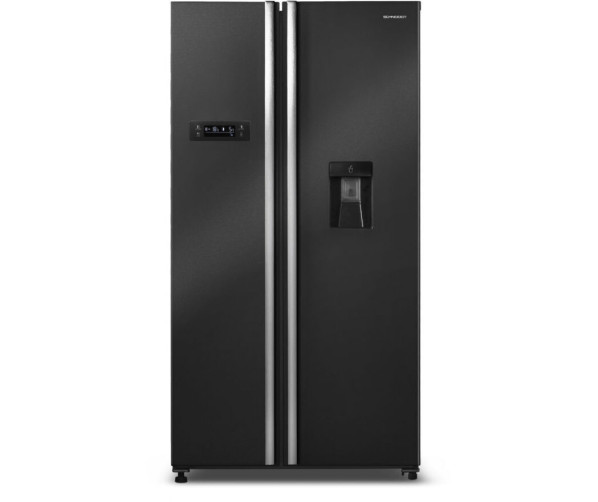 Schneider SCSBSWD436NFDAX side-by-side koelkast - blacksteel