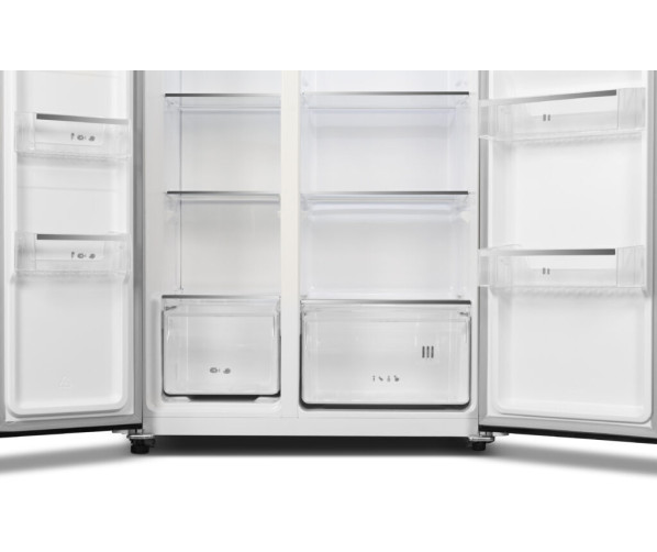 Schneider SCSBSWD436NFDAX side-by-side koelkast - blacksteel