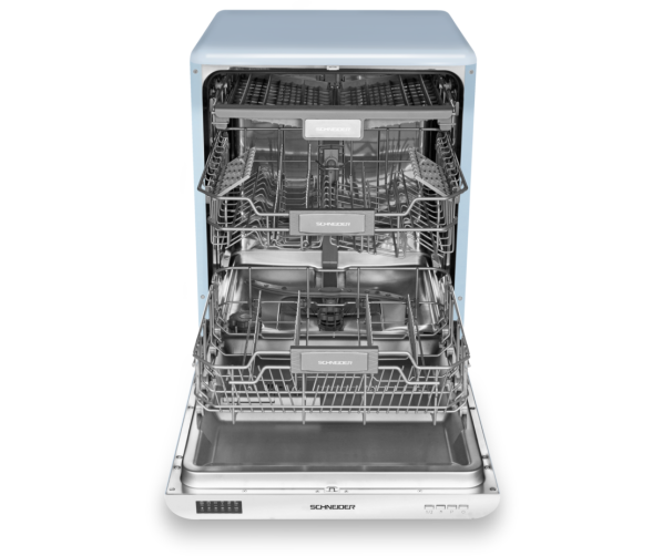 Schneider SDW1444VBL retro jaren 50 vaatwasser - blauw