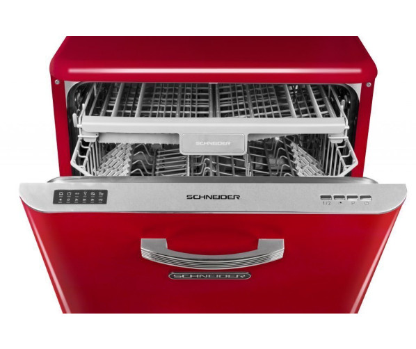 Schneider SDW1444VR retro jaren 50 vaatwasser - rood