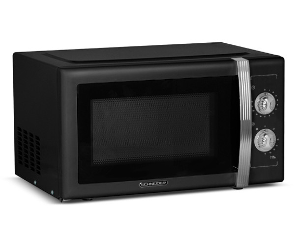 Schneider SMW23VMB retro jaren 50 magnetron - met grill - mat zwart SMW23VMB magnetron met grill
