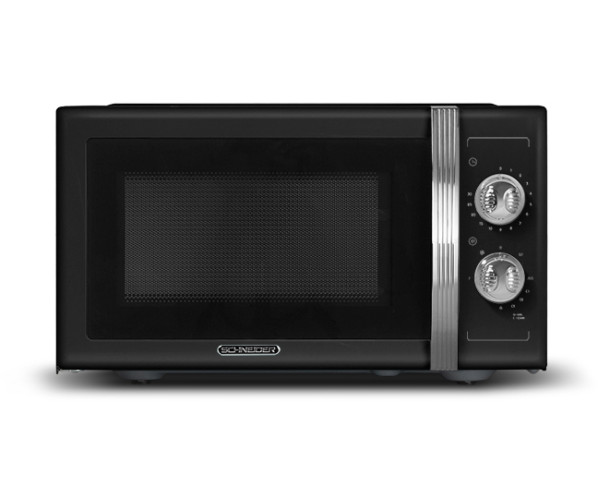 Schneider SMW23VMB retro jaren 50 magnetron - met grill - mat zwart