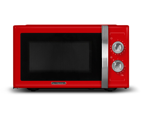 Schneider SMW23VMR retro jaren 50 magnetron - met grill - rood