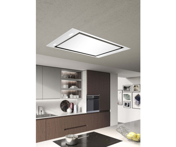 Senza Nome Vento 120 W inbouw plafond afzuigkap - wit