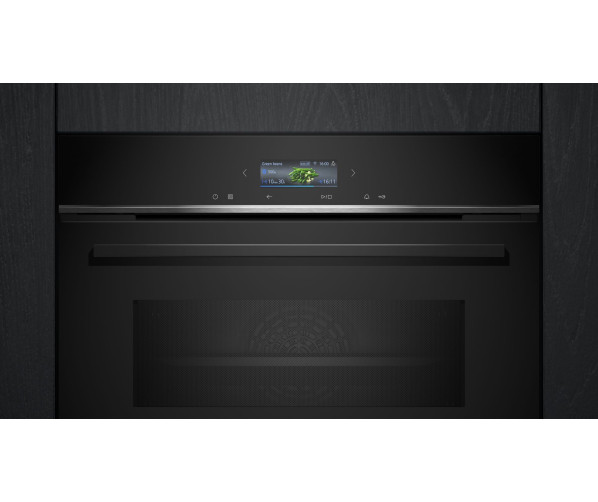 Siemens CM724G1B3 inbouw oven met magnetron - zwart glas