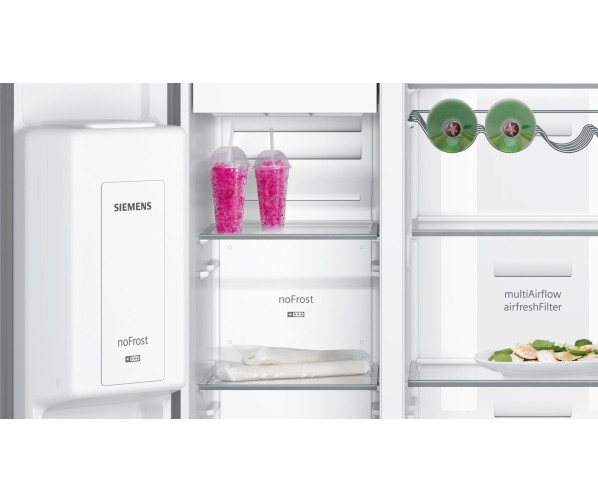 Siemens KA92DSB30 zwart side-by-side koelkast