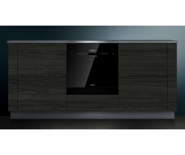 Siemens SC05IB00TE kleine compacte inbouw vaatwasser - 60 cm hoog - zwart