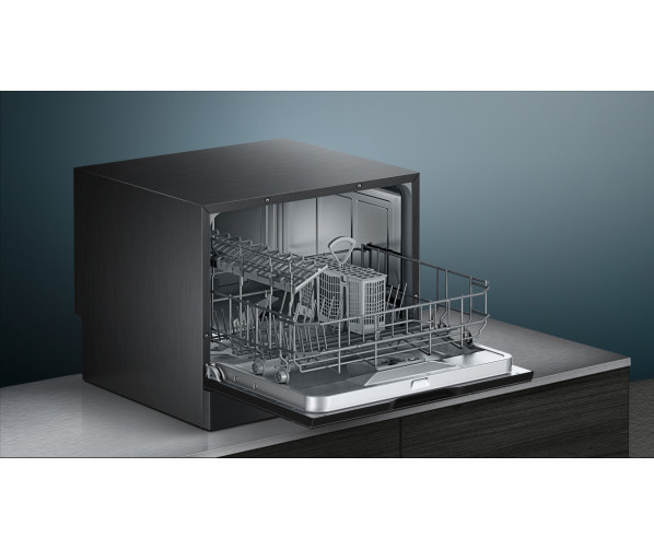 Siemens SK25IB00TE compacte kleine vaatwasser - zwart - vrijstaand