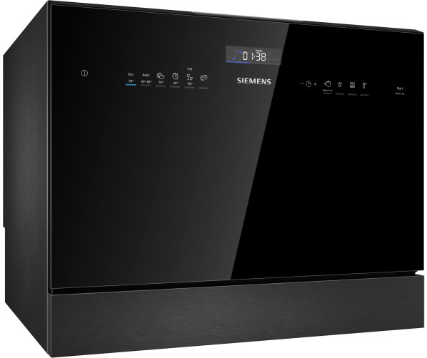Siemens SK25IB00TE compacte kleine vaatwasser - zwart - vrijstaand