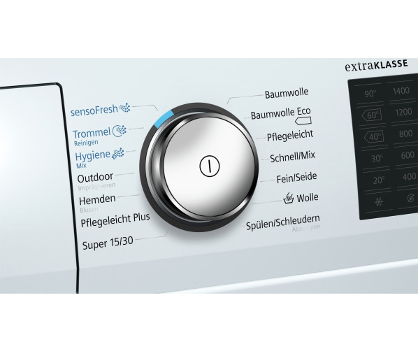 Praktisch bij de Siemens WM14T790NL is het overzichtelijke bedieningspaneel met Nederlandstalige tekst