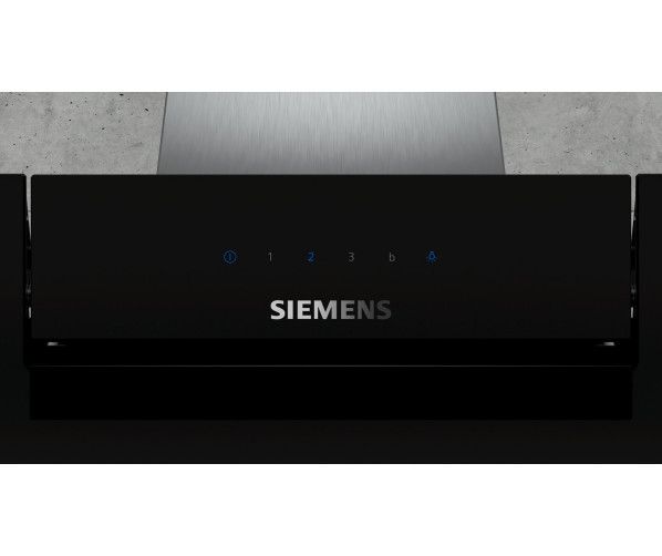 Siemens LC87KEM60 schuine wand afzuigkap - zwart glas met randafzuiging