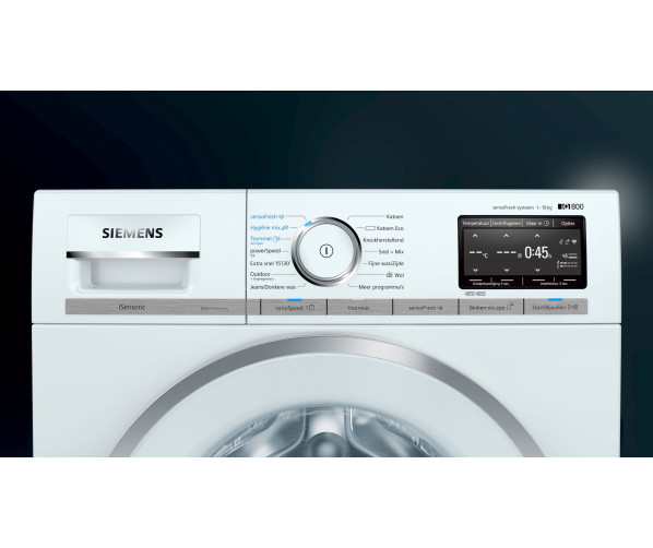 Het bedieningspaneel van de Siemens WM6HXF90NL wasmachine