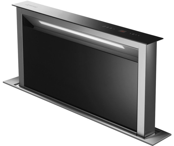 Smeg KDD90VXNE downdraft afzuigkap - 88 cm. breed - zwart