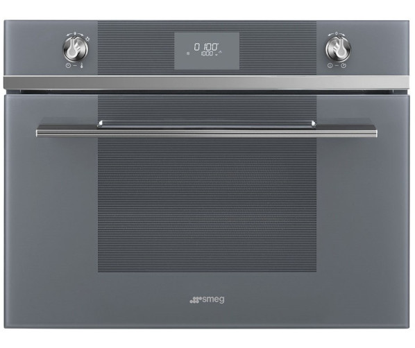 Smeg SF4101MS1 inbouw magnetron met grill zilver - Linea serie