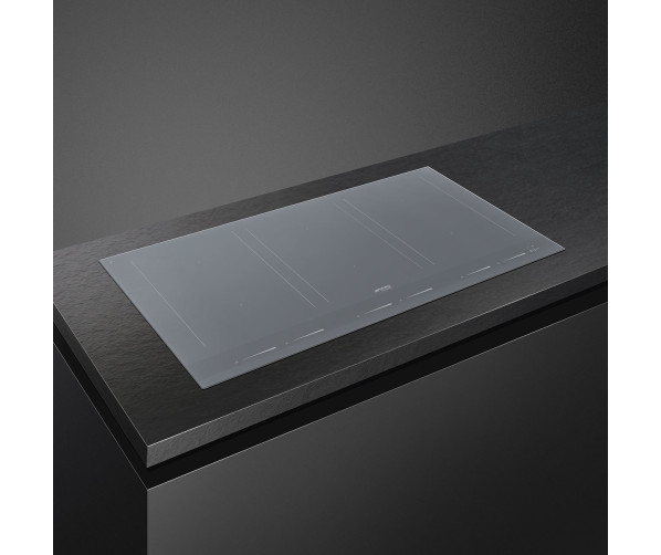 Smeg SIM1963DS inductie kookplaat - 90 cm. breed - Linea - zilver / grijs
