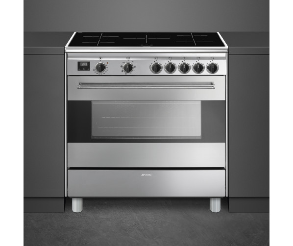 Smeg BG91IX2 inductie fornuis - roestvrijstaal