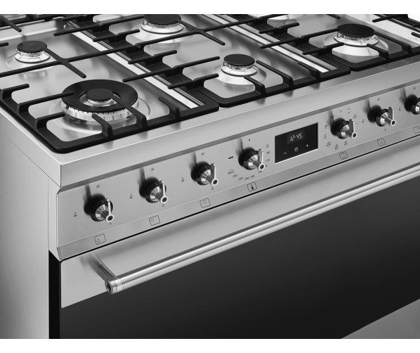 Close-up van de wok brander