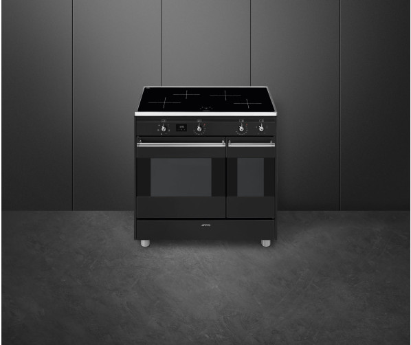 Smeg CG92IANT9 inductie fornuis met dubbele oven - antraciet